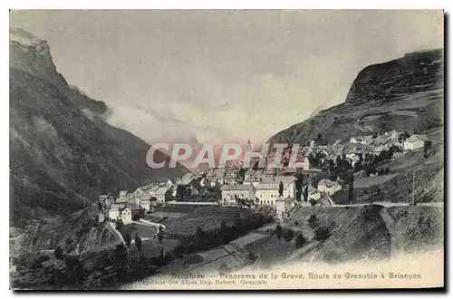 Cartes postales Dauphine Panorama de la Grave Route de Grenoble a Briancon