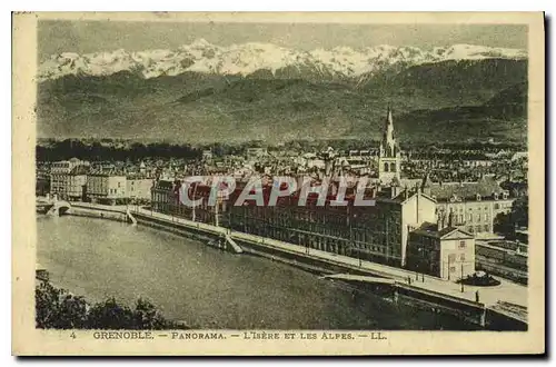 Cartes postales Grenoble Panorama L'Isere et les Alpes