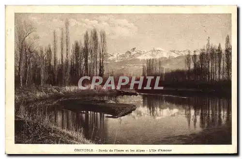 Cartes postales Grenobe Bords de l'Isere et les Alpes L'Ile d'Amour