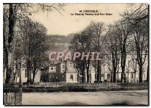 Ansichtskarte AK Grenoble La Place de Verdun et le Fort Rabot