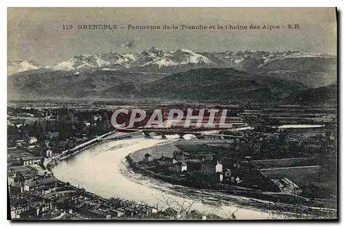 Cartes postales Grenoble Panorama de la Tronche et la Chaine des Alpes