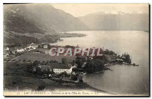 Cartes postales Lac d'Annecy Talloires vu de la Villa du Toron