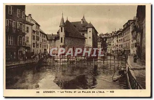 Cartes postales Annecy Le Thiou et le Palais de L'Isle