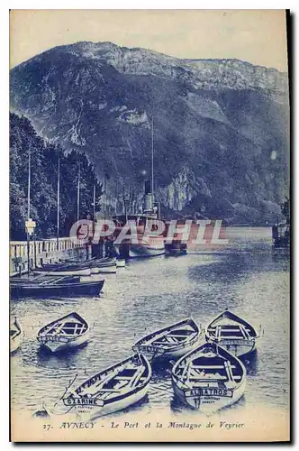 Cartes postales Annecy le Port et la Montague de Veyrier Bateau