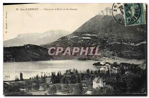 Cartes postales Lac d'Annecy Chateau d'Here et de Duingt