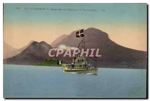 Cartes postales Lac d'Annecy Arrivee du Bateau a Talloires