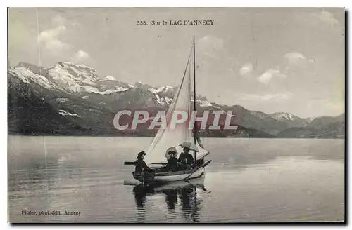 Cartes postales Sur le Lac d'Annecy Bateau