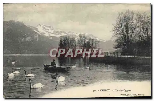 Ansichtskarte AK Annecy L'Ile des Cygnes