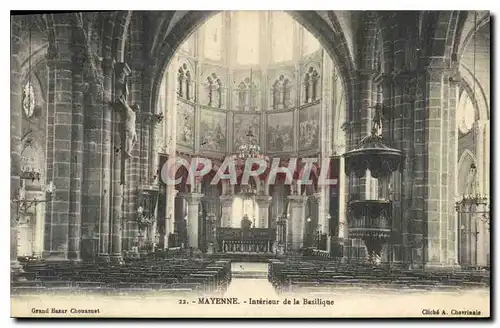 Cartes postales Mayenne Interieur de la Basilique