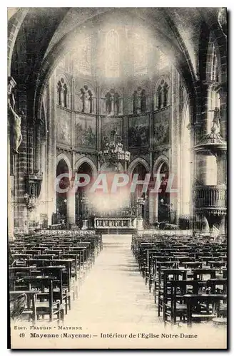 Ansichtskarte AK Mayenne Mayenne Interieur de l'Eglise Notre Dame