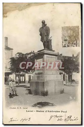 Ansichtskarte AK Laval Statue d'Ambroise Pare