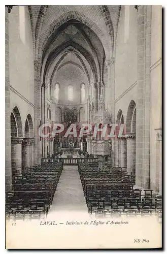 Cartes postales Laval Interieur de l'Eglise d'Avesnieres
