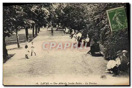 Ansichtskarte AK Laval Une Allee du Jardin Public la Perrine