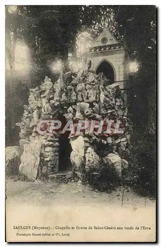 Cartes postales Saulges Mayenne Chapelle et Grotte de Saint Cenere aux Bords de l'Erve