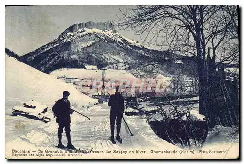 Ansichtskarte AK Dauphine de Grenoble le Sappey en hiver Ski