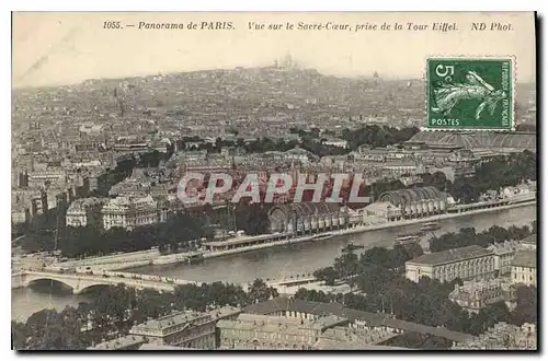 Cartes postales Panorama de Paris Vue sur le Sacre Coeur