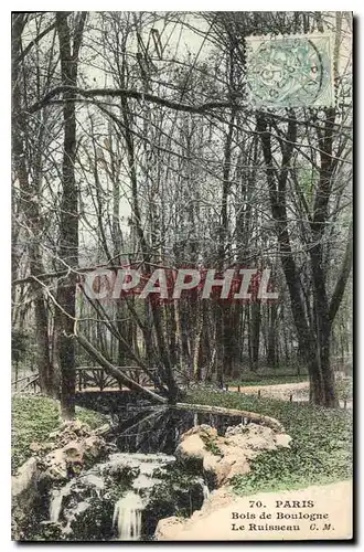 Ansichtskarte AK Paris Bois de Boulogne Le Ruisseau