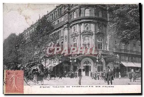 Cartes postales Paris Theatre du Vaudeville & B des Italiens