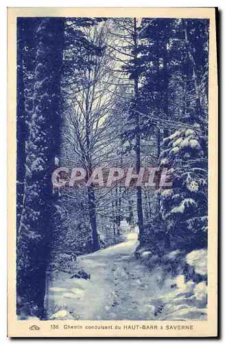 Cartes postales Chemin Conduisant du Haut Barr a Saverne