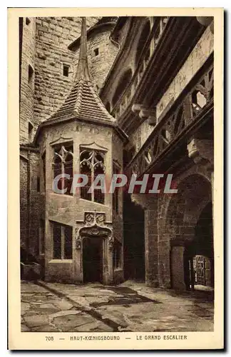 Ansichtskarte AK Haut Koenigsbourg Le Grand Escalier