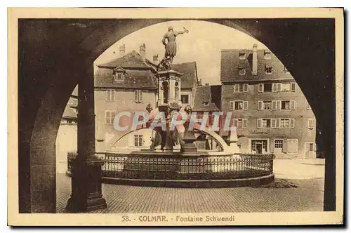 Cartes postales Colmar Fontaine Schwendi