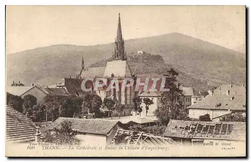 Ansichtskarte AK Thann La Cathedrale et Ruines du Chateau d'Engelsbourg