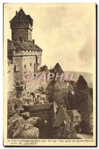 Cartes postales Haut Koenigsbourg Vue prise du grand Bastion