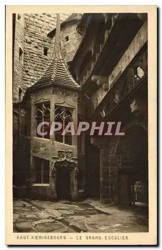 Ansichtskarte AK Haut Koenigsbourg Le Grand Escalier