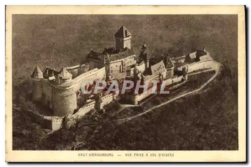 Ansichtskarte AK Haut Koenigsbourg Vue prise a Vol d'Oiseau