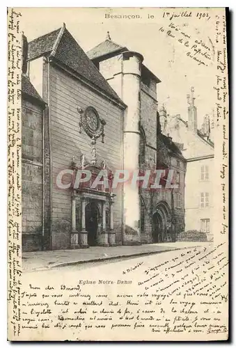 Cartes postales Besancon l'Eglise Notre dame