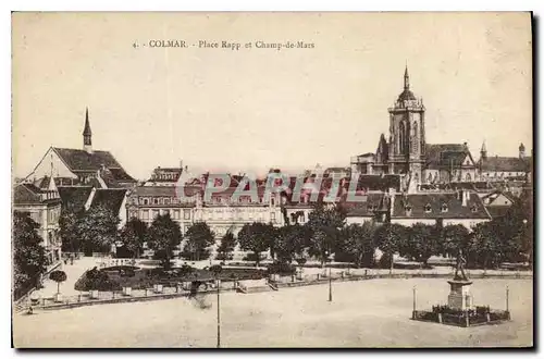 Ansichtskarte AK Colmar Place Rapp et Champ de Mars