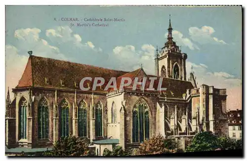 Cartes postales Colmar cathedrale Saint Martin