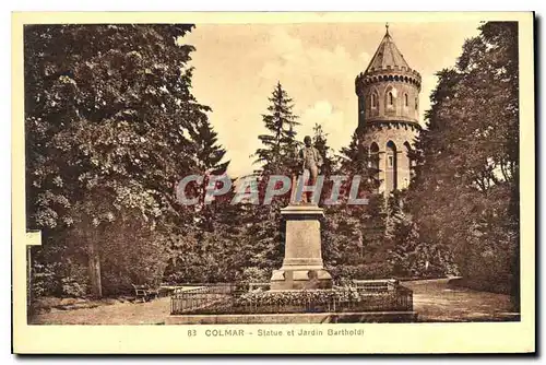 Cartes postales Colmar Statue et jardin Bartholdi