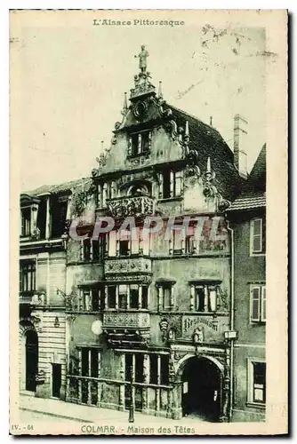 Cartes postales L'Asace Pittoresque Colmar maison des Tetes