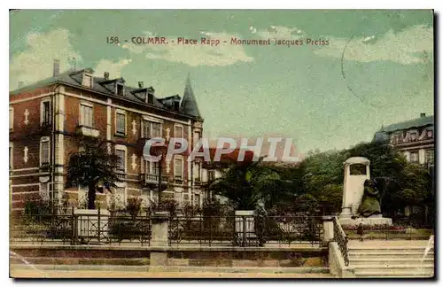 Cartes postales Colmar Place Rapp Monument Jacques Preiss