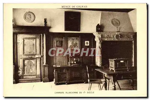 Cartes postales Musee de Colmar Chambre Alsacienne du 17 Siecle