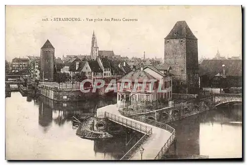 Ansichtskarte AK Strasbourg vue prise des Ponts Couverts