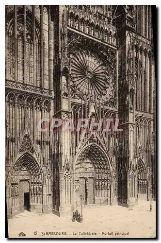 Cartes postales Strasbourg la cathedrale portail principal