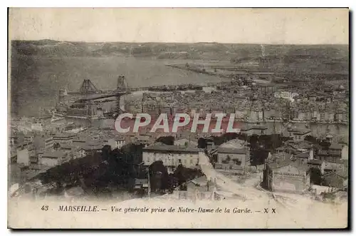 Ansichtskarte AK Marseille vue generale prise de Notre Dame de la Garde