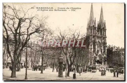 Ansichtskarte AK Marseille Cours du Chapitre et Eglise des Reformes