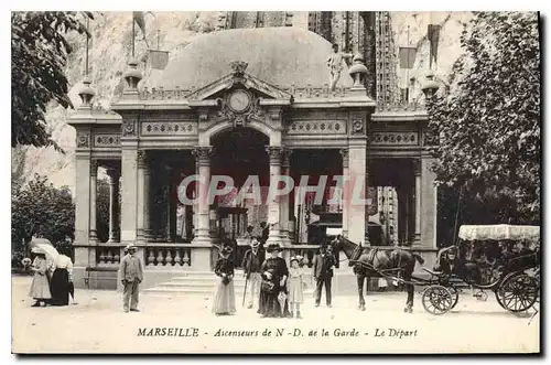 Cartes postales Marseille Ascenseurs de N D de la Garde le Depart