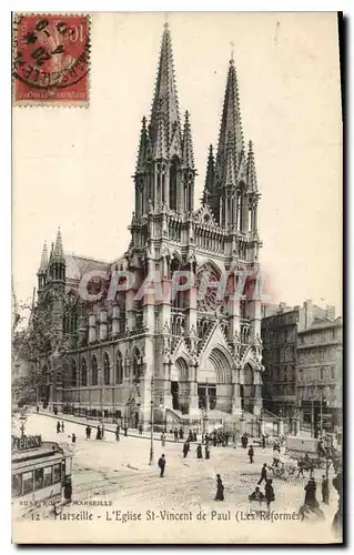 Cartes postales Marseille l'eglise St Vincent de Paul les Reformes