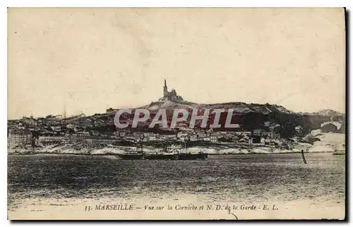 Cartes postales Marseille vue sur la Corniche et N D de la Garde