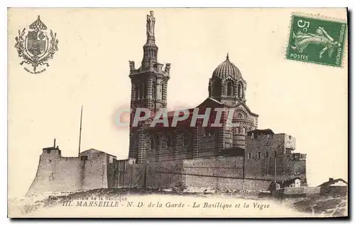 Ansichtskarte AK Marseille N D de la Garde la Basilique et la Vigie