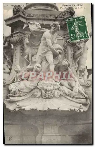 Cartes postales Marseille Fontaine Cantini Motif central le Torrent