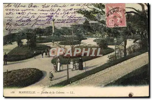 Cartes postales Marseille jardin de la Colonne