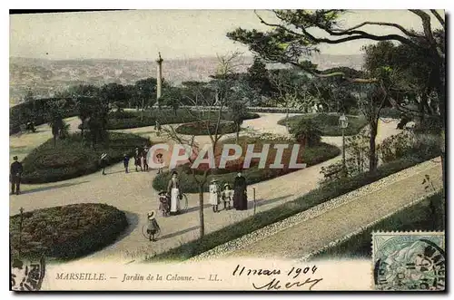 Cartes postales Marseille jardin de la Colonne