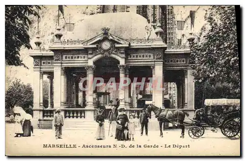 Cartes postales Marseille Ascenseurs N D de la Garde le Depart