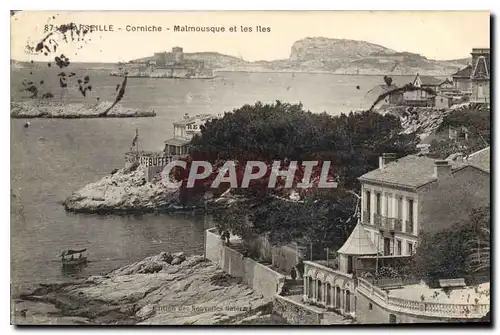 Cartes postales Marseille Corniche Malmousque et les Iles