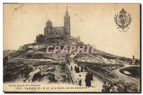 Ansichtskarte AK Marseille N D de la Garde vue des Ascenseurs